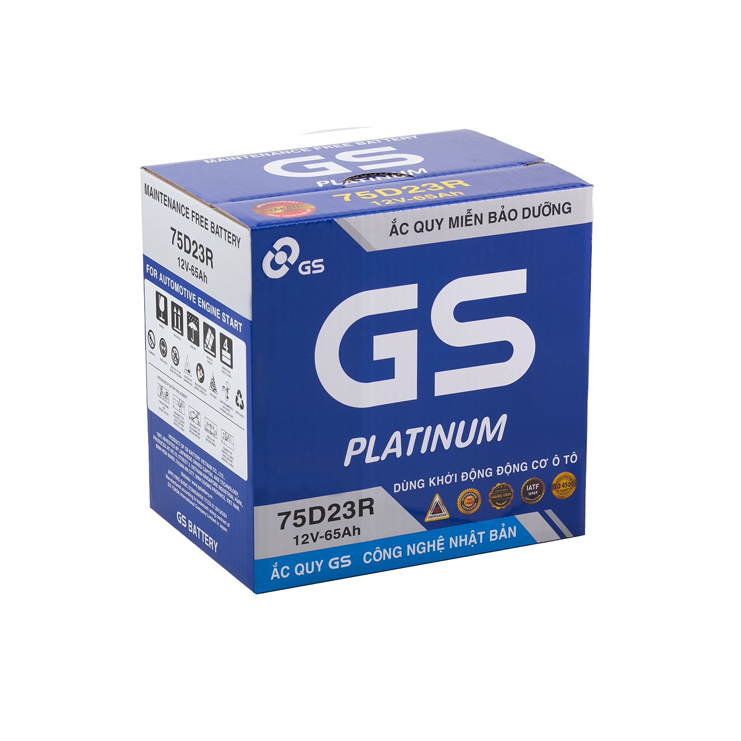 Ắc quy GS 65Ah MF75D23R