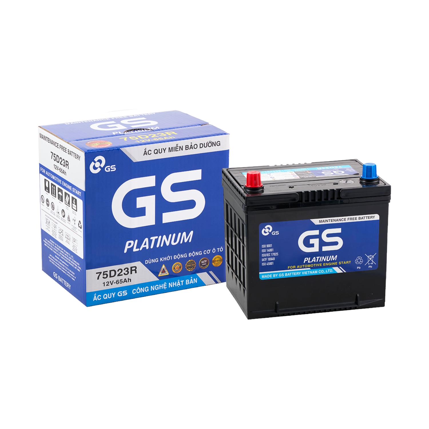 Ắc quy GS 65Ah MF75D23R