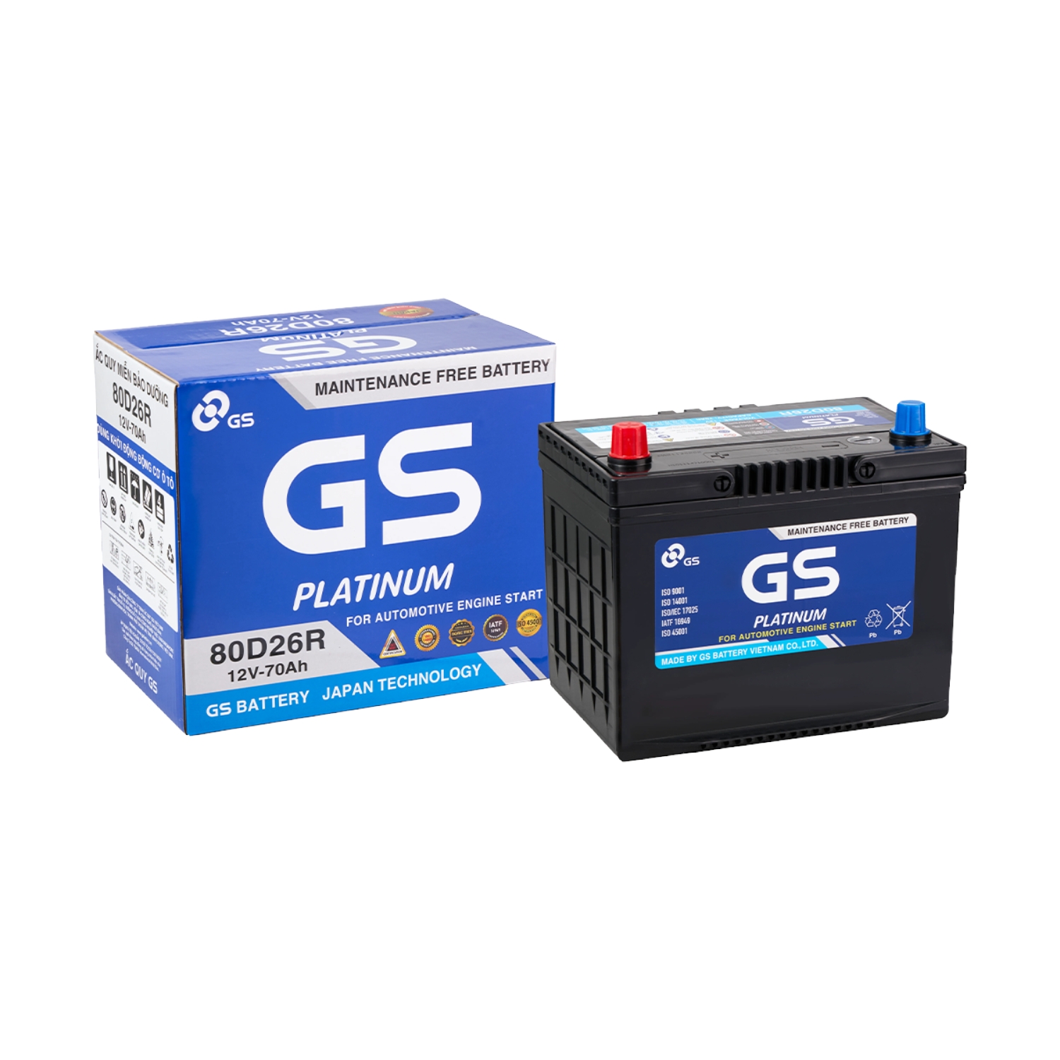 Ắc quy GS 70Ah MF80D26R