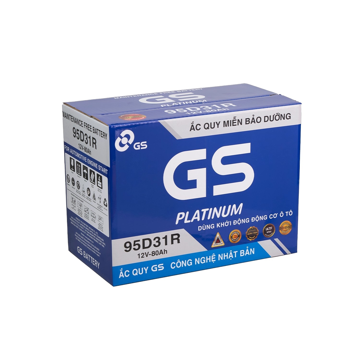 Ắc quy GS 90Ah MF 105D31R Platinum