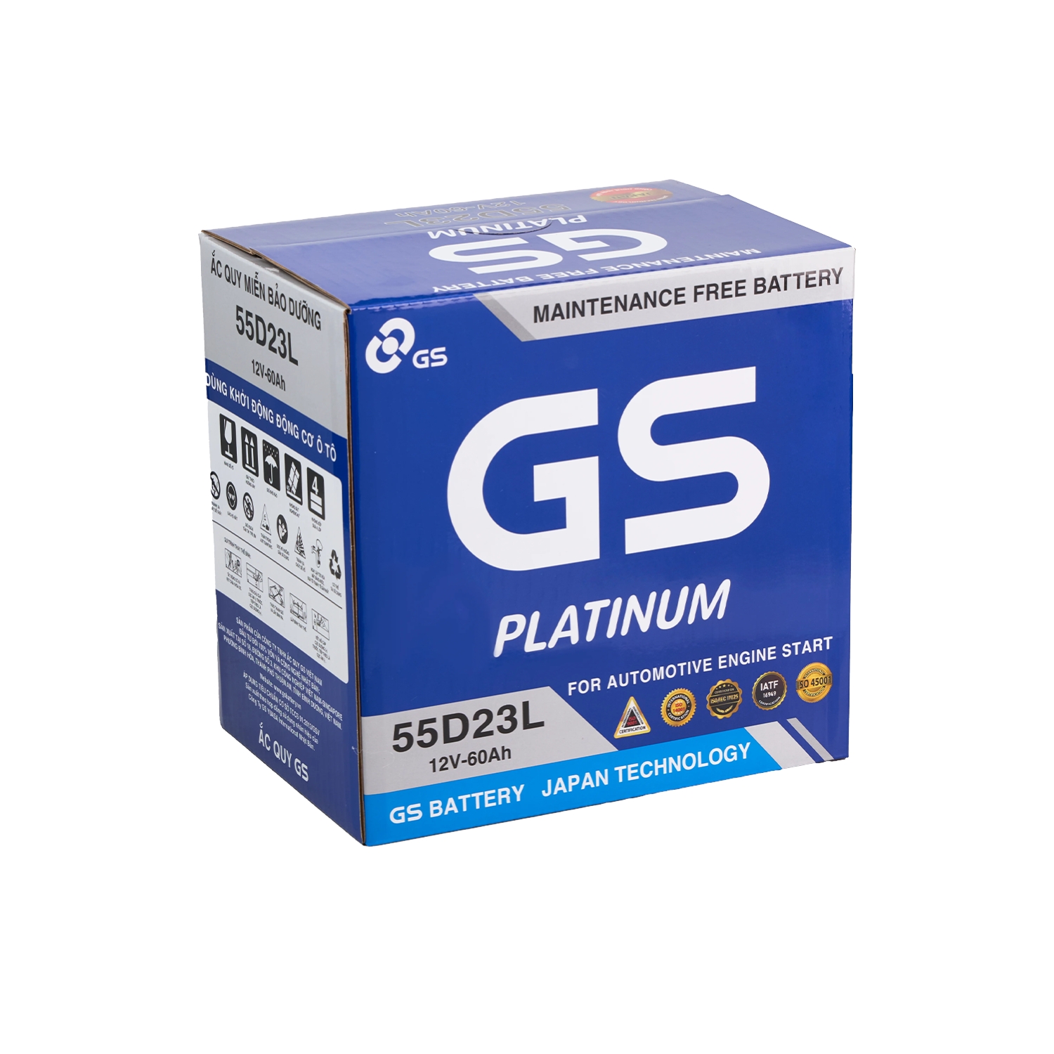 Ắc quy GS 60Ah MF55D23L