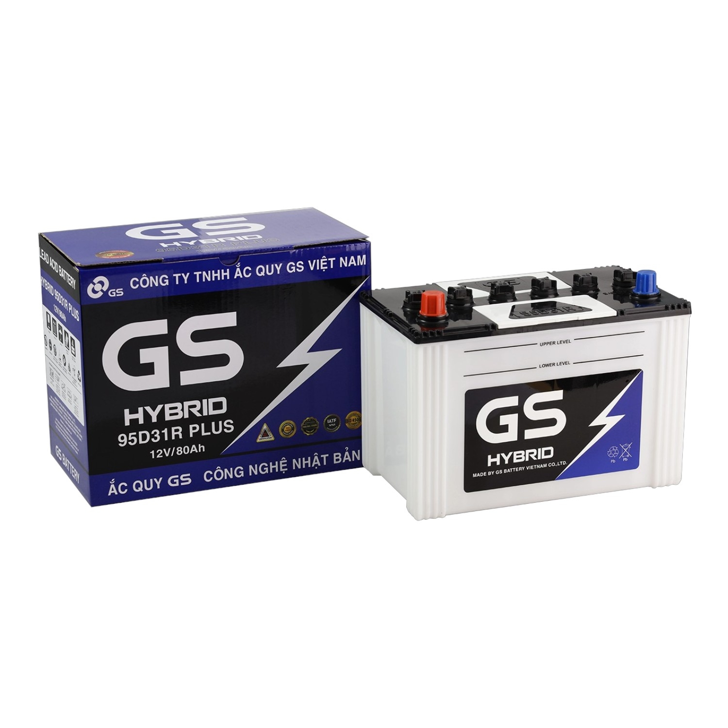 Ắc quy GS 80Ah 95D31R - Hybrid