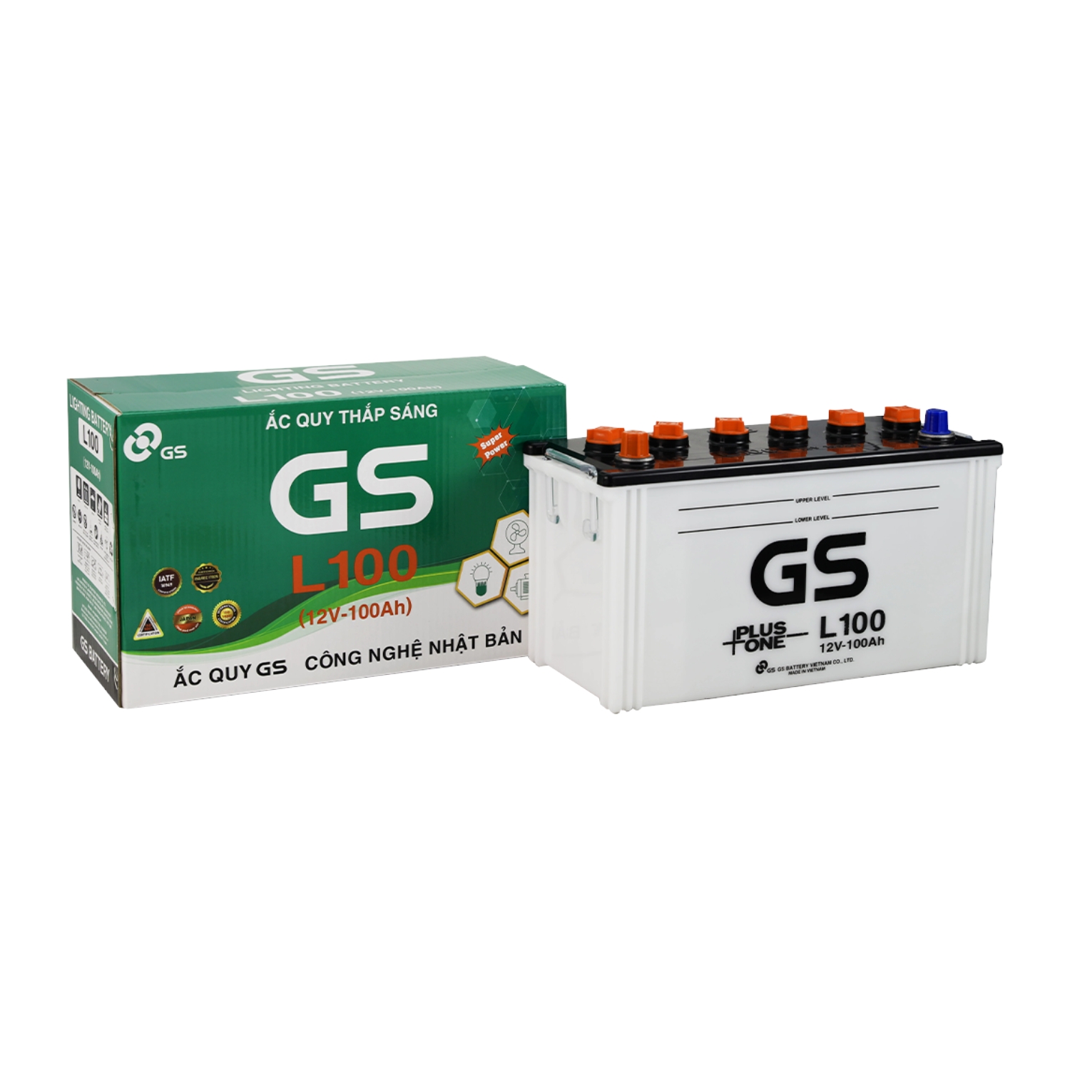 Ắc quy thắp sáng GS L100 12V 100AH