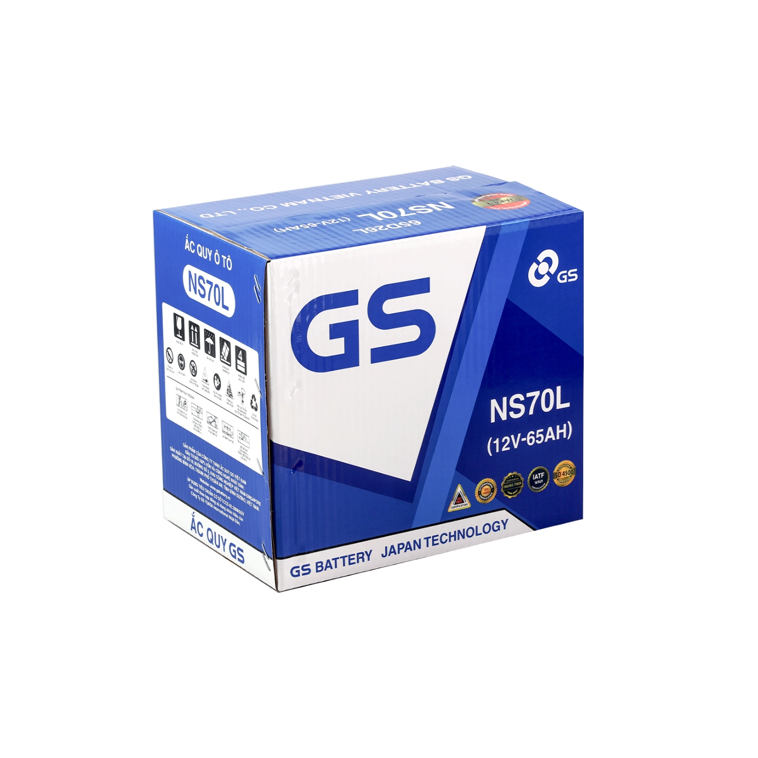 Ắc quy GS 65Ah NS70L