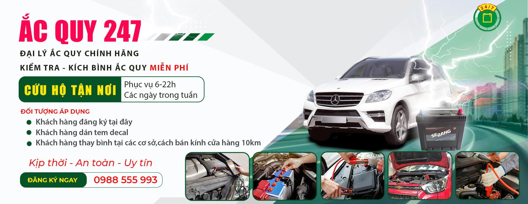 Chương trình kiểm tra, kích bình ắc quy miễn phí tại Ắc Quy 247