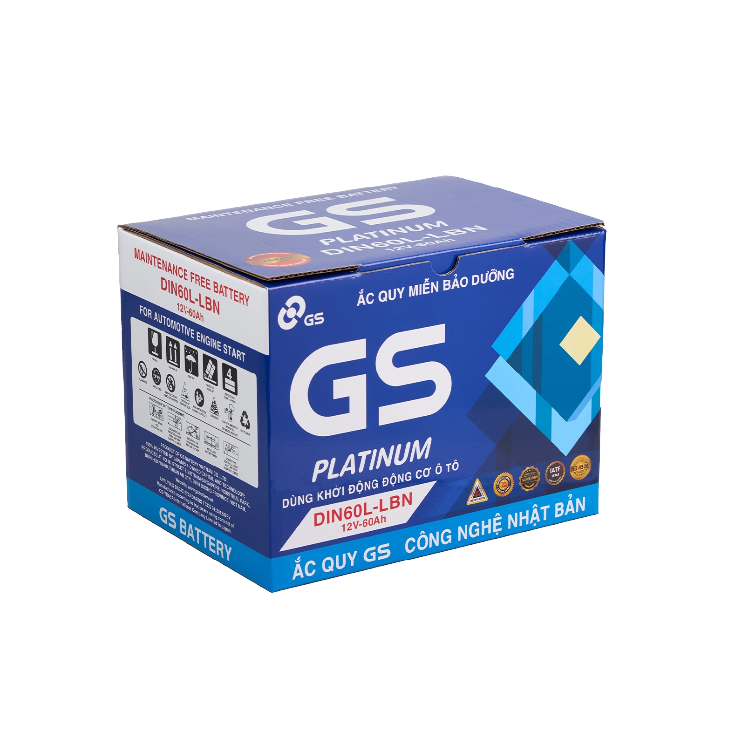 Ắc quy GS 60Ah DIN60 LBN