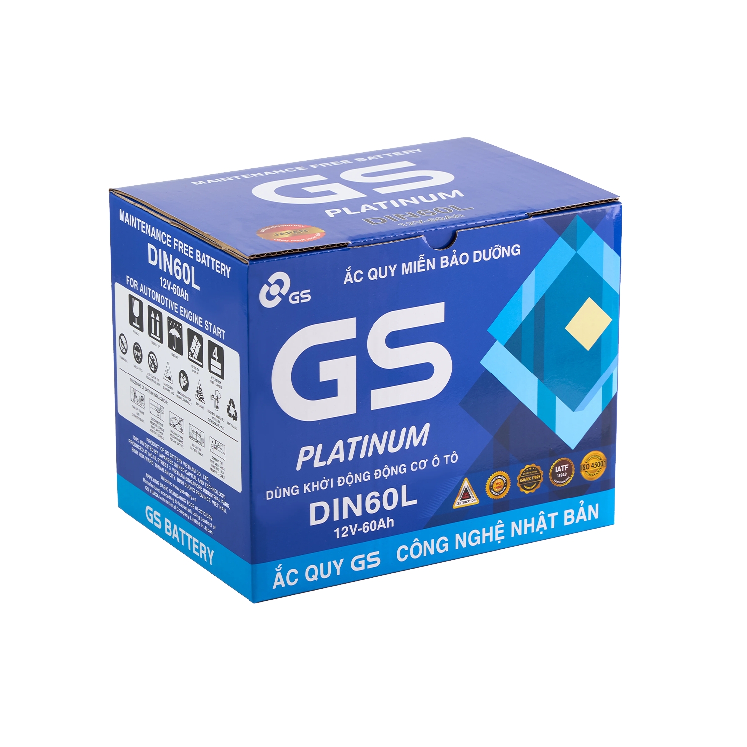 Ắc quy GS 60Ah DIN60L