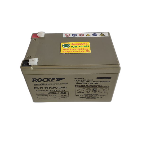 Ắc quy Rocket ES12-12 (12V-12Ah)