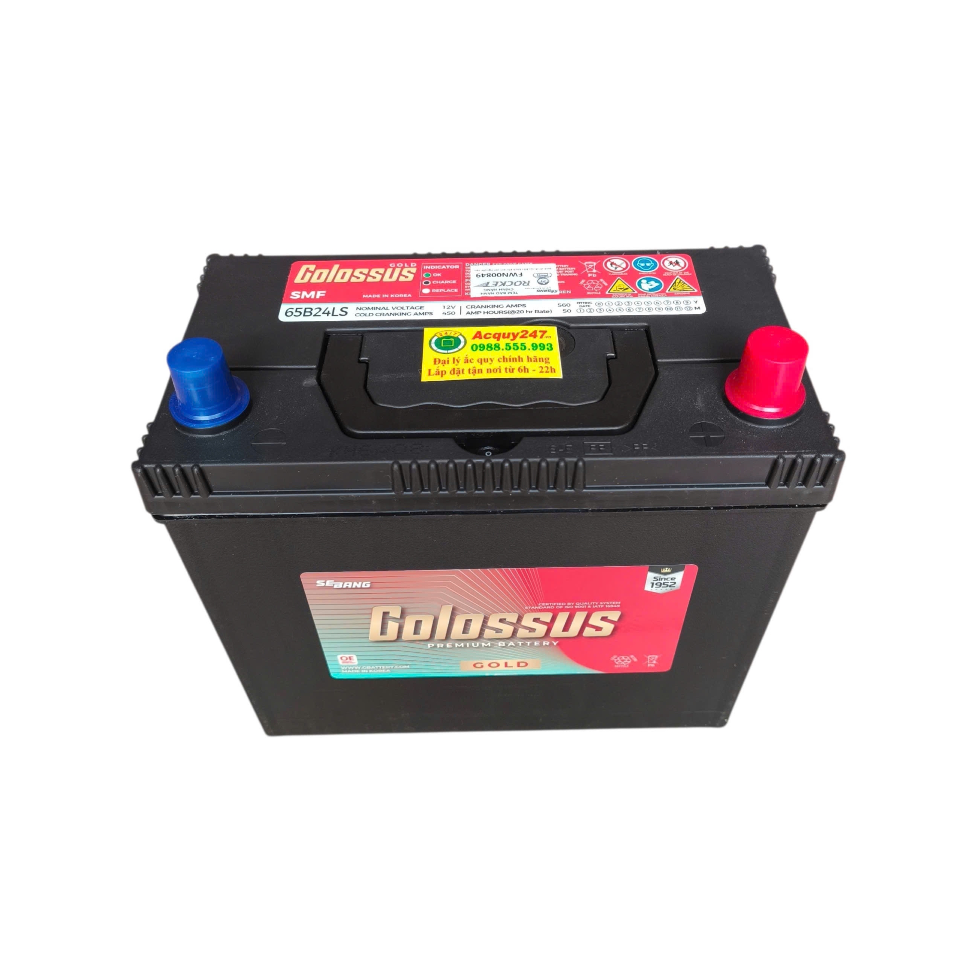 Ắc quy Colossus 50Ah 65B24LS