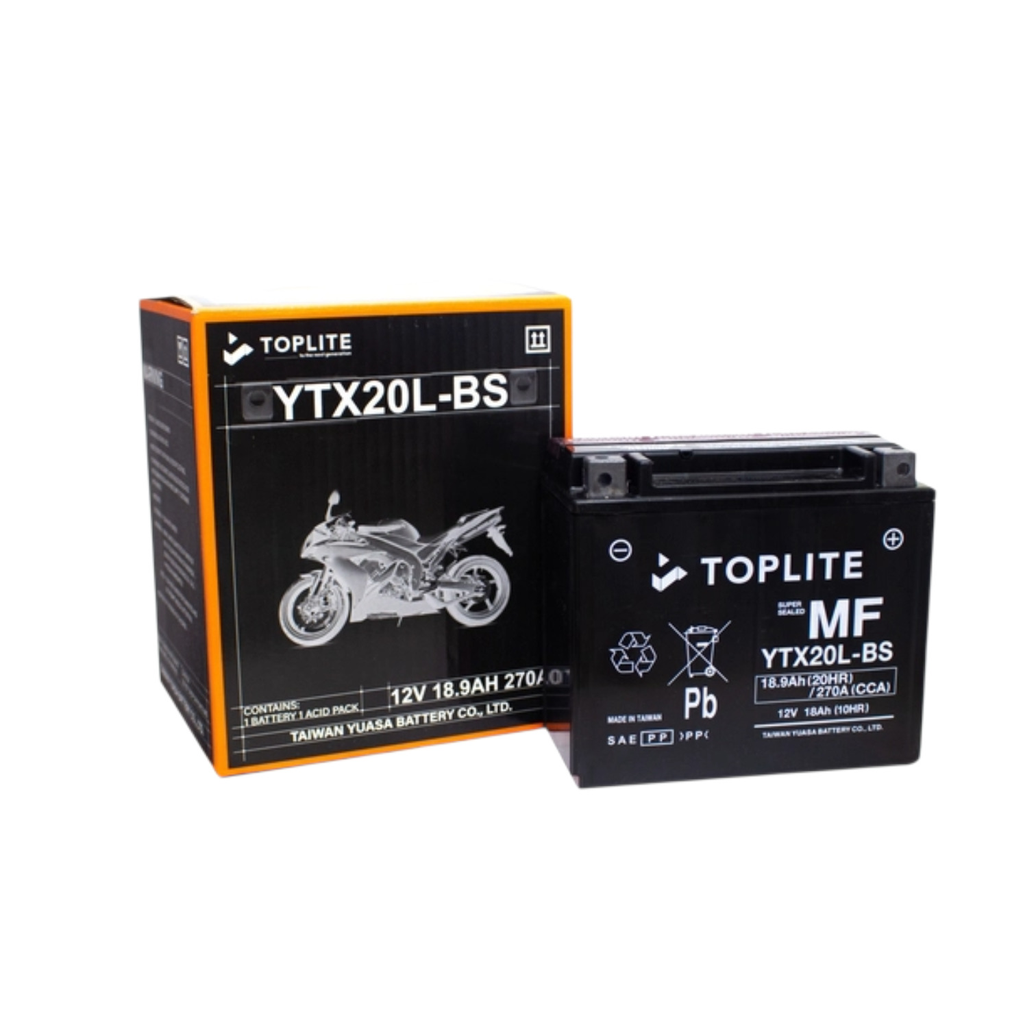 Ắc Quy Toplite YTX20L-BS 12V 18Ah 10HR