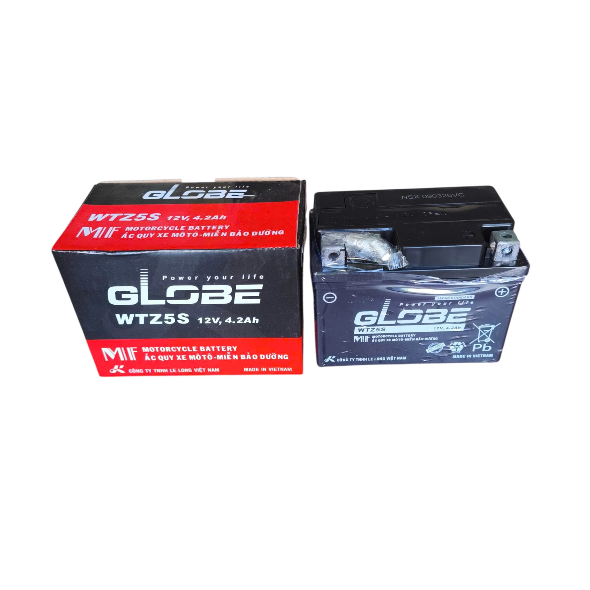 ắc quy Globe xe m&aacute;y 4.2AH