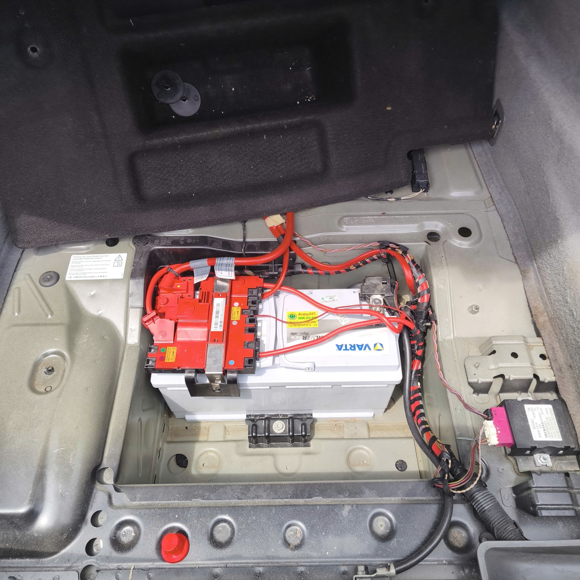 thay ắc quy varta agm 105ah cho xe bmw 750